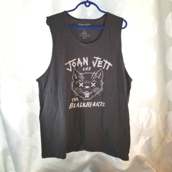 Joan Jett and the Blackhearts Other - Joan Jett and the Blackhearts Grey Cat Band Logo Graphic Tank Top VG XXL